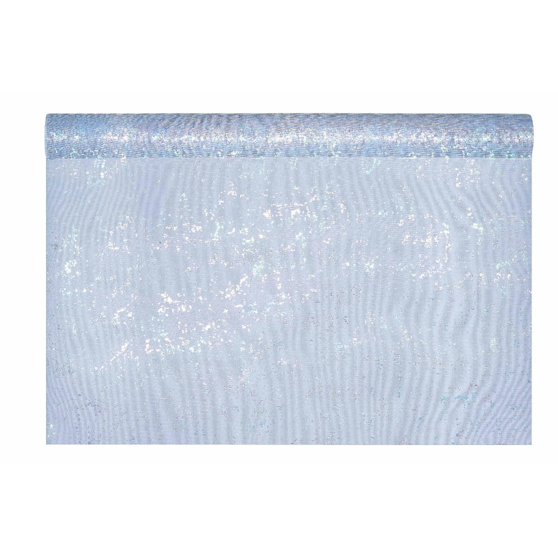 Runner in Tulle Iridescente Blu 48 cm x 5 mt