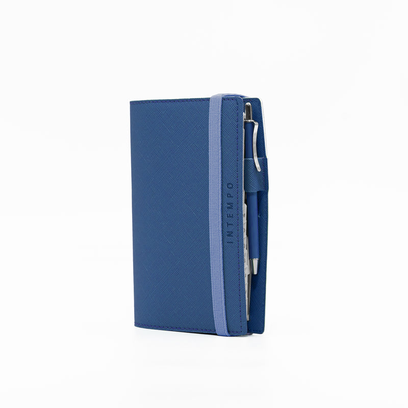 Organizer Small con Agenda 12 Mesi Settimanale 2026 Intempo Style Lady con Penna ed Elastico in Similpelle Blu 8 x 13 cm