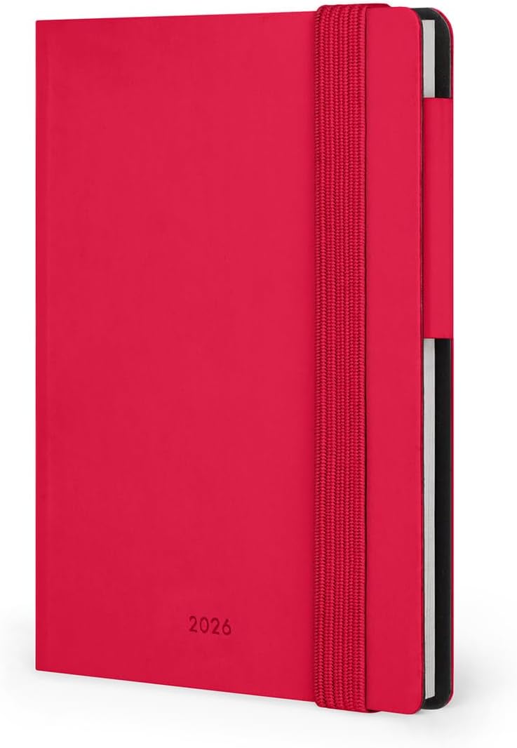 Agenda 12 Mesi Legami Settimanale Mini con Rubrica 2026 Cherry Bomb con Chiusura ad Elastico