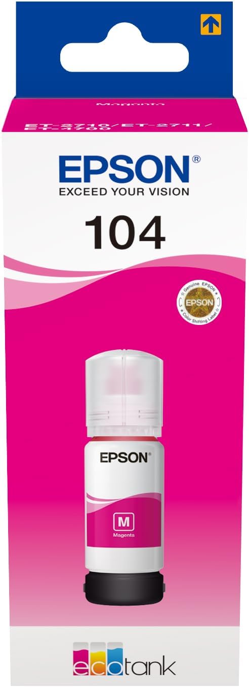 Cartuccia Originale Epson EcoTank 104 Magenta