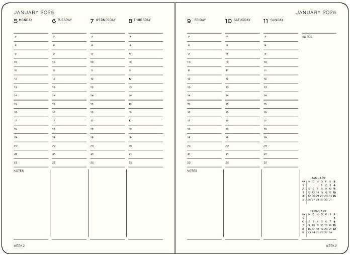 Agenda 18 Mesi Leuchtturm1917 Settimanale Accademica Master A4+ con Copertina Rigida Black 2026