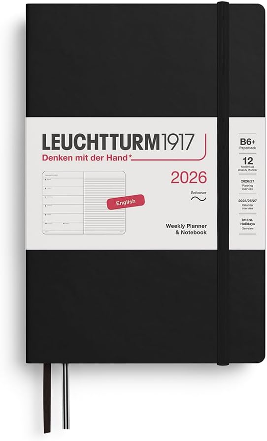Agenda 12 Mesi Settimanale Leuchtturm1917 & Taccuino Paperback B6+ con Copertina Morbida Nero 2026