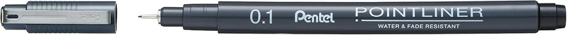 Marcatore a Penna Pentel Pointliner Pigment con Punta 0,1 mm Nero