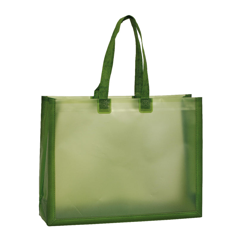 Borsa Hawaii in PVC Verde Mela 43 x 12 x 33 cm