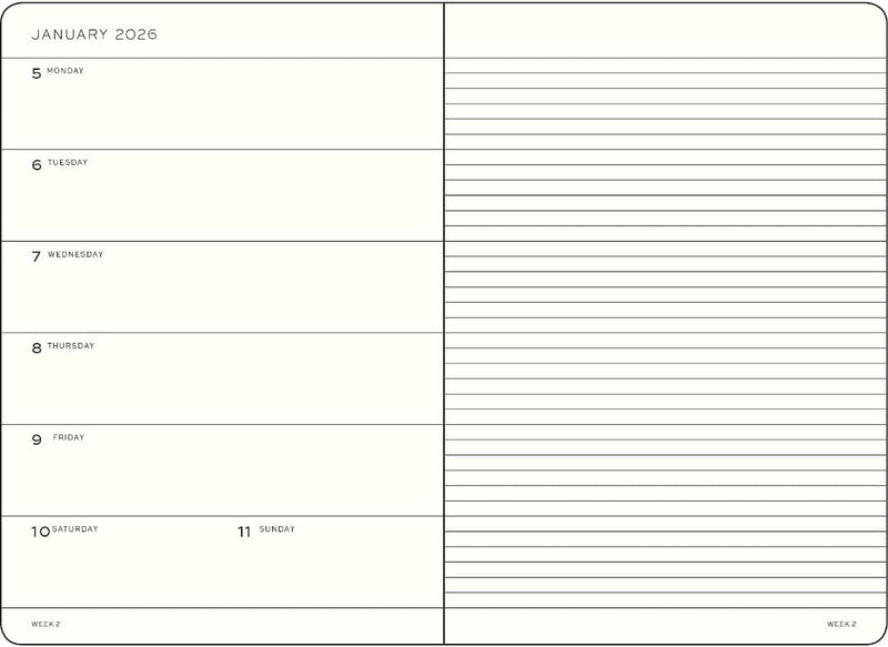 Agenda 18 Mesi Leuchtturm1917 Settimanale Taccuino A5 con Copertina Morbida Spring Leaf 2026