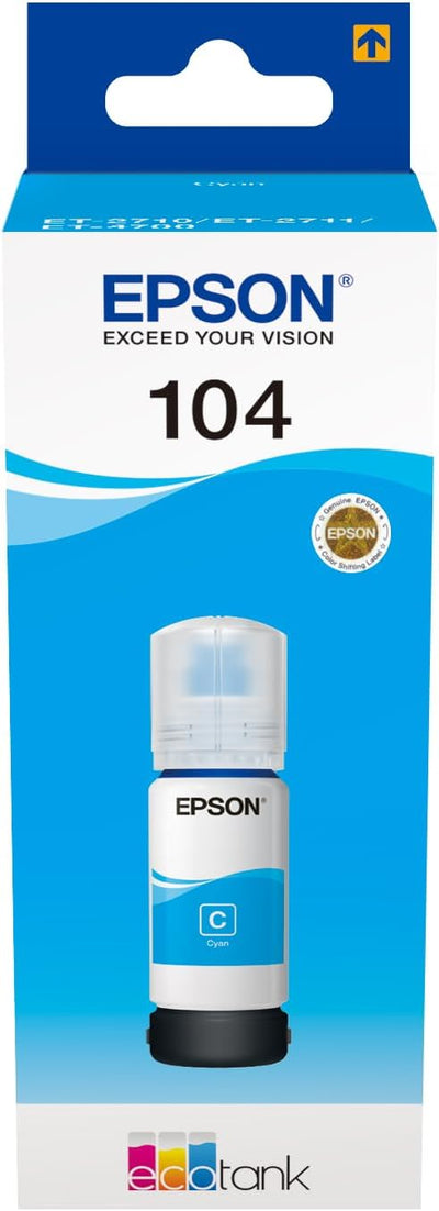 Cartuccia Originale Epson EcoTank 104 Ciano