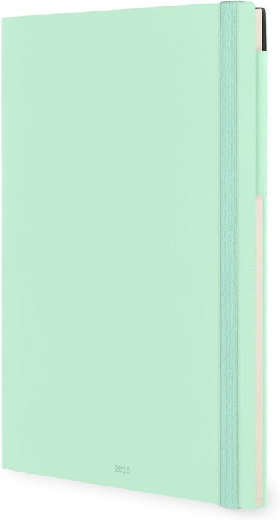 Agenda 12 Mesi Legami Settimanale Maxi 2026 Pastel Mint con Chiusura ad Elastico