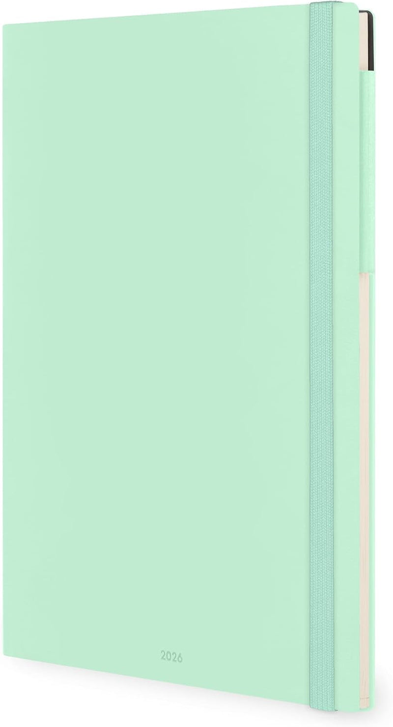 Agenda 12 Mesi Legami Settimanale Maxi 2026 Pastel Mint con Chiusura ad Elastico