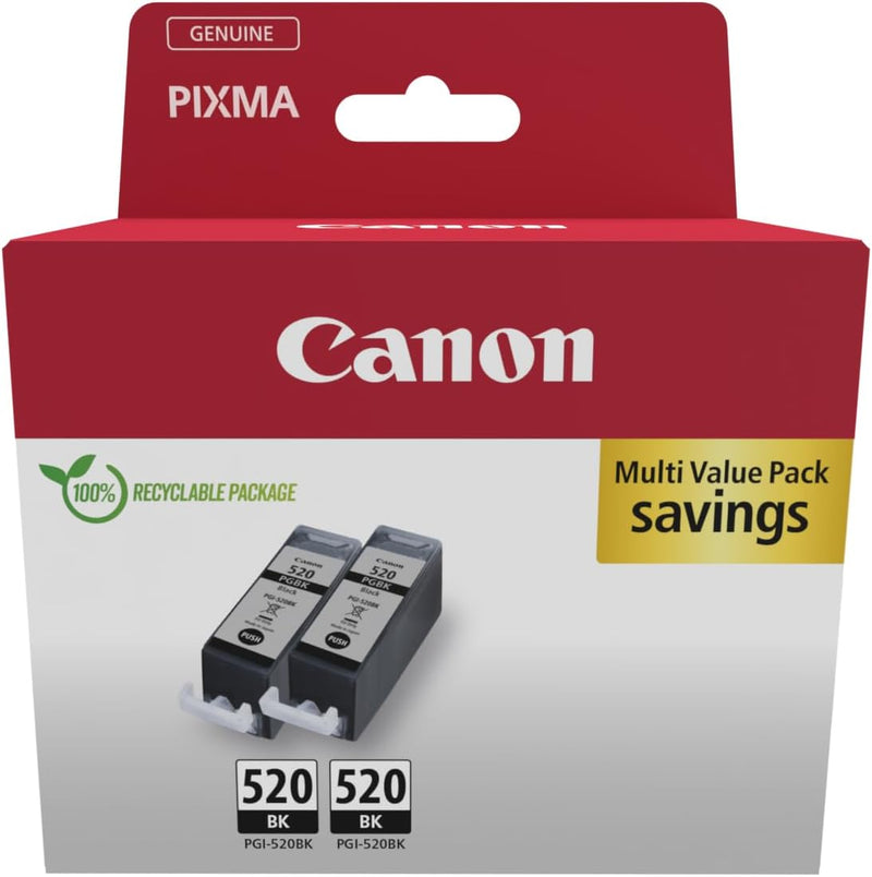 Twin Pack Cartucce Originale Canon PGI-520 Nero