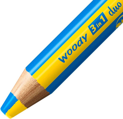 Matitone Stabilo Woody 3In1 Duo con Temperino - 12 colori
