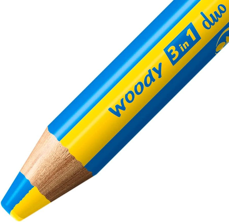 Matitone Stabilo Woody 3In1 Duo con Temperino - 12 colori