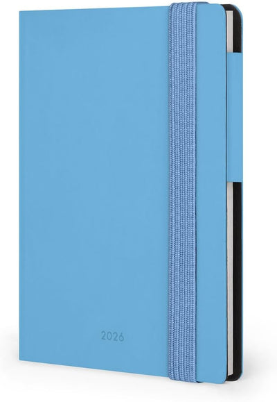 Agenda 12 Mesi Legami Settimanale Mini con Rubrica 2026 Retro Blue con Chiusura ad Elastico