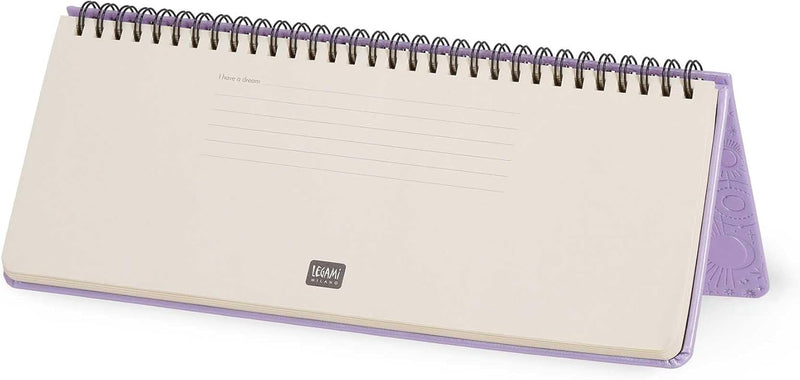 Planner da Scrivania 12 Mesi Legami Orizzontale 2026 Mystic Lilac
