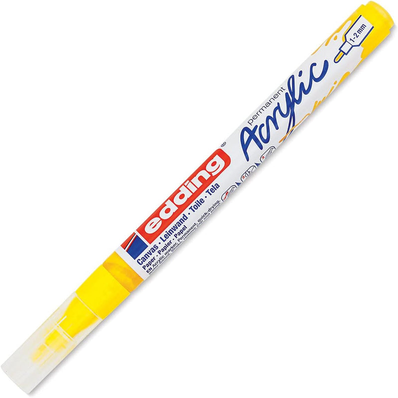 Pennarello Marcatore Acrilico Edding 5300 a Punta Tonda 1-2 mm Giallo