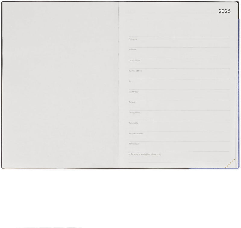 Agenda 12 Mesi Legami Giornaliera Large 2026 Future Dusk con Chiusura ad Elastico