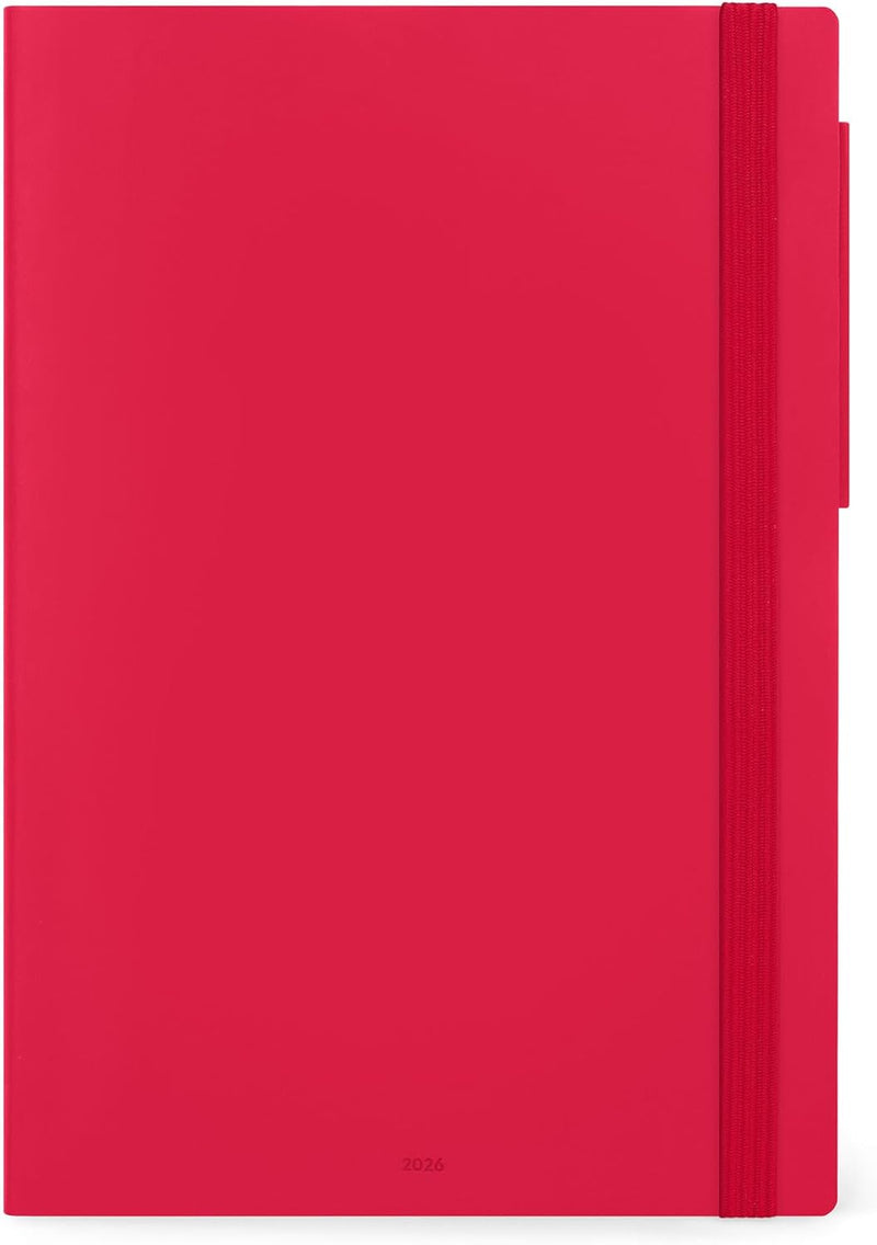 Agenda 12 Mesi Legami Giornaliera Large 2026 Cherry Bomb con Chiusura ad Elastico
