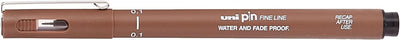 Marcatore a Penna Uni Pin Fineliner con Punta 0,1 mm Seppia