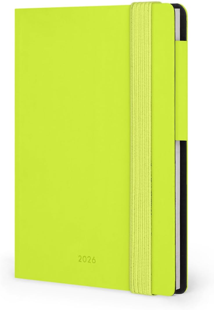 Agenda 12 Mesi Legami Settimanale Mini con Rubrica 2026 Chartreuse con Chiusura ad Elastico