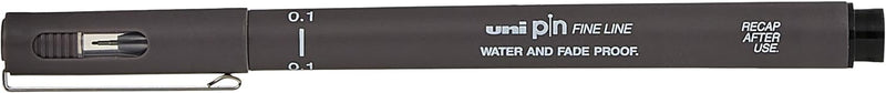 Marcatore a Penna Uni Pin Fineliner con Punta 0,1 mm Grigio Scuro