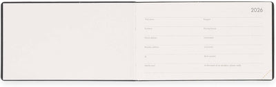 Agenda 13 Mesi Legami Settimanale Orizzontale ad Album 2026 Deep Graphite con Chiusura ad Elastico