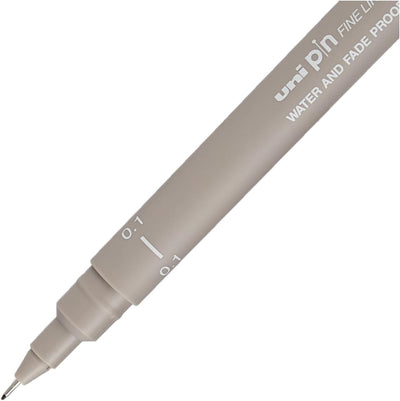 Marcatore a Penna Uni Pin Fineliner con Punta 0,1 mm Grigio Chiaro