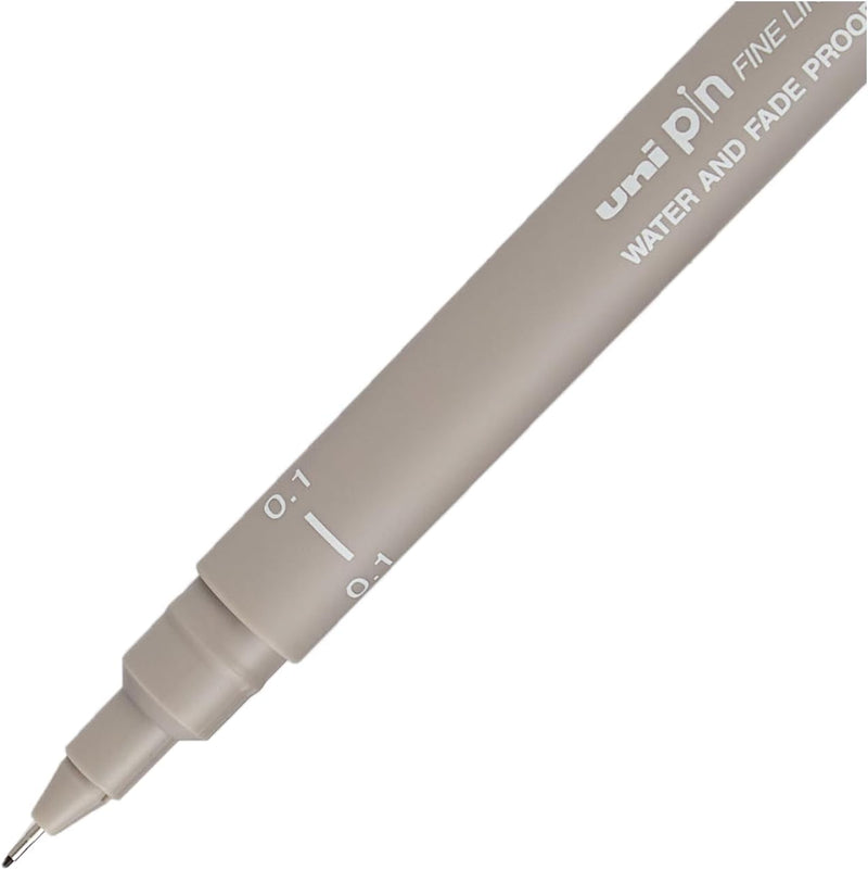 Marcatore a Penna Uni Pin Fineliner con Punta 0,1 mm Grigio Chiaro