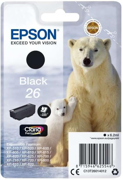 Cartuccia Originale Epson 26 Nero