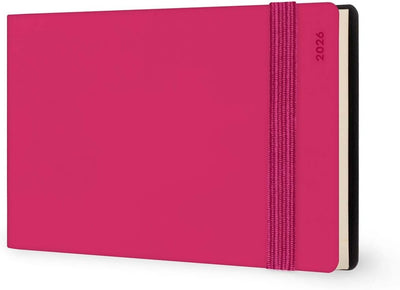 Agenda 13 Mesi Legami Settimanale Orizzontale ad Album 2026 Raspberry con Chiusura ad Elastico