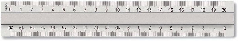 Riga Doppiodecimetro in Alluminio Arda Profil 20 cm
