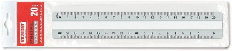 Riga Doppiodecimetro in Alluminio Arda Profil 20 cm