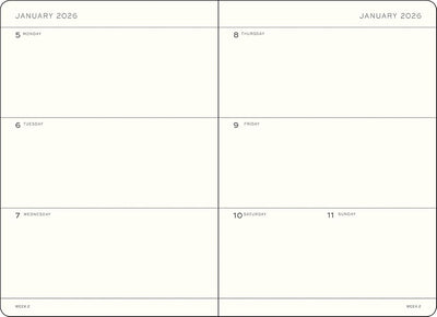 Agenda 12 Mesi Settimanale Orizzontale Leuchtturm1917 Medium A5 con Copertina Morbida Spring Leaf 2026