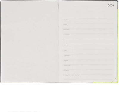 Agenda 12 Mesi Legami Giornaliera Large 2026 Chartreuse con Chiusura ad Elastico