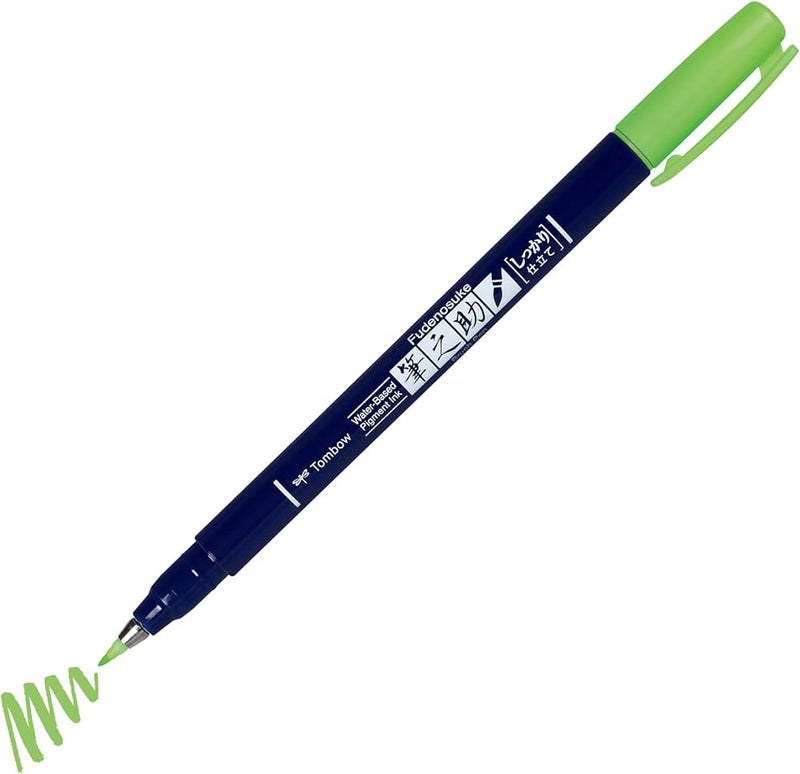 Pennarello Marker Calligrafico Tombow Fudenosuke Fluo Verde