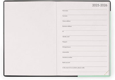 Agenda 12 Mesi Legami Giornaliera Small 2026 Pastel Mint con Chiusura ad Elastico