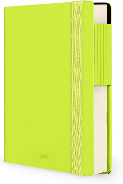 Agenda 12 Mesi Legami Giornaliera Small 2026 Chartreuse con Chiusura ad Elastico