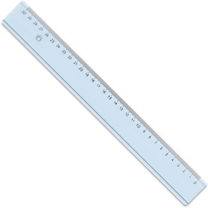 Righello Arda Uni Azzurro Trasparente per Mancini 30 cm