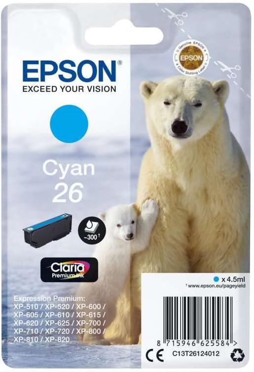 Cartuccia Originale Epson 26 Ciano