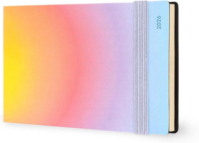 Agenda 13 Mesi Legami Settimanale Orizzontale ad Album 2026 Aura con Chiusura ad Elastico