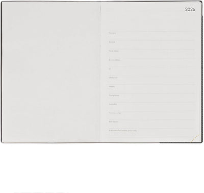 Agenda 12 Mesi Legami Giornaliera Large 2026 Deep Graphite con Chiusura ad Elastico