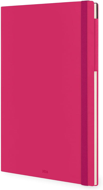 Agenda 12 Mesi Legami Settimanale Maxi 2026 Raspberry con Chiusura ad Elastico