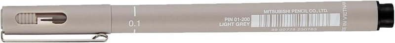 Marcatore a Penna Uni Pin Fineliner con Punta 0,1 mm Grigio Chiaro
