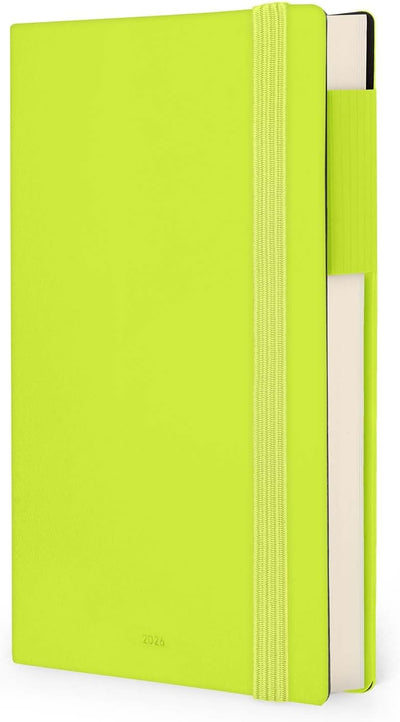 Agenda 12 Mesi Legami Giornaliera Medium 2026 Chartreuse con Chiusura ad Elastico