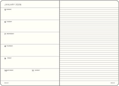 Agenda 12 Mesi Settimanale Leuchtturm1917 & Taccuino Pocket A6 con Copertina Rigida Port Red 2026