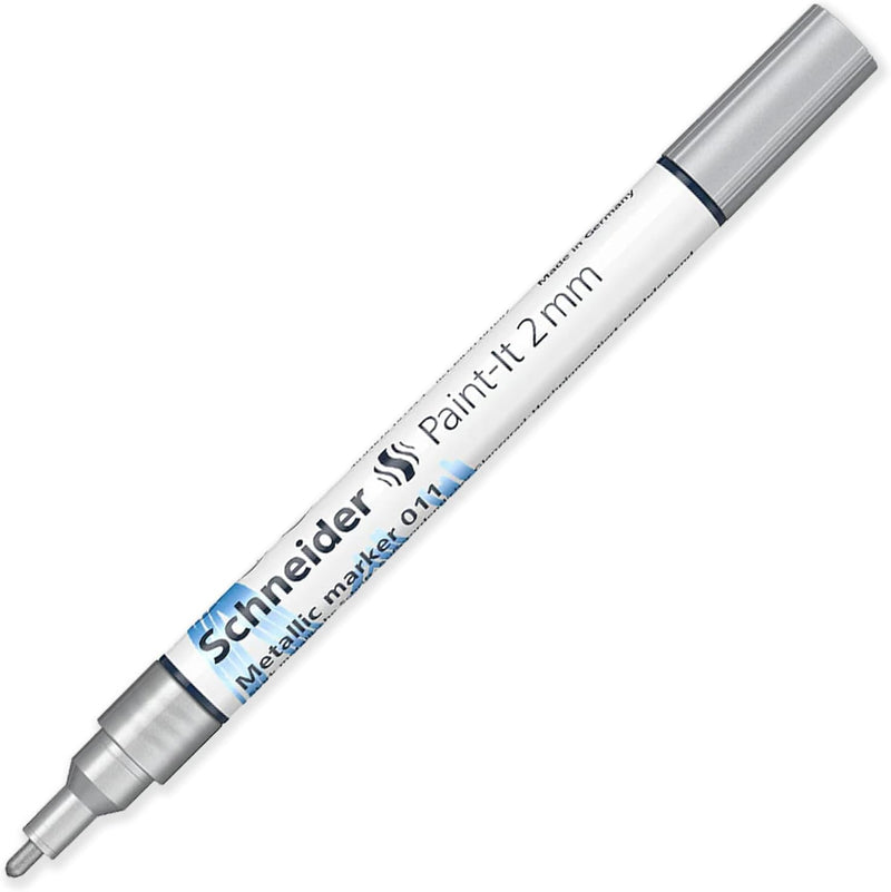 Pennarello Marcatore a Vernice Schneider Paint-It 010 Metallic con Punta 2 mm Argento
