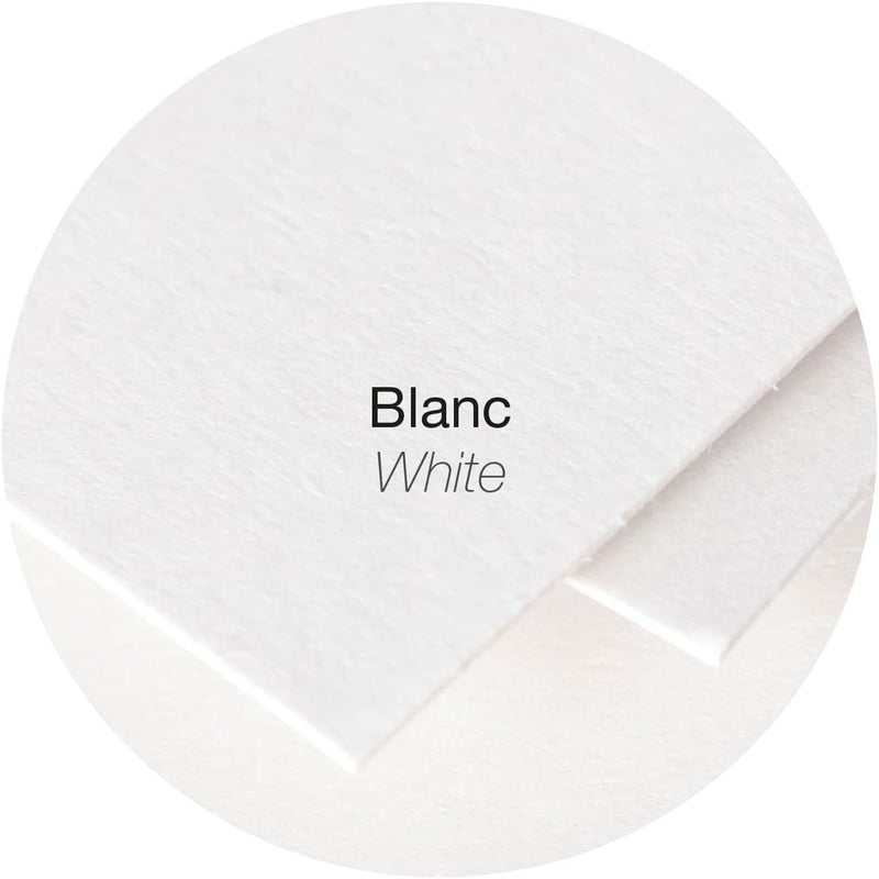 Cartoncini Pollen Clairefontaine Pliee per Segnaposto 210 gr / 8,5 x 8 cm / Bianco / 25 pezzi