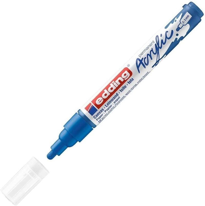 Pennarello Marcatore Acrilico Edding 5100 a Punta Tonda 2-3 mm Blu Notte