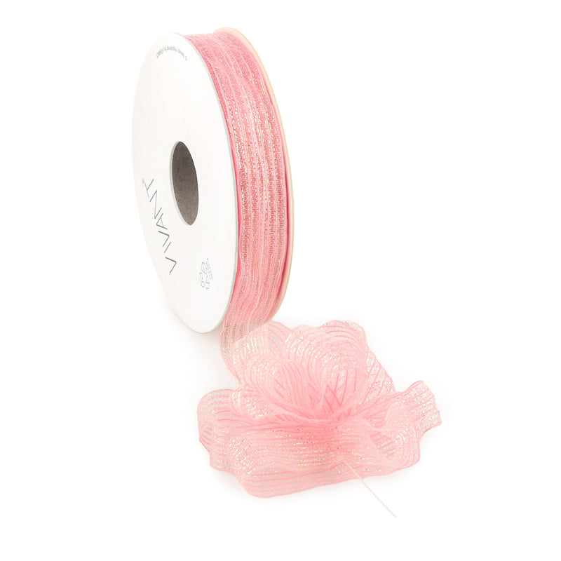 Nastro Stripy Rosa 15 mm x 25 mt