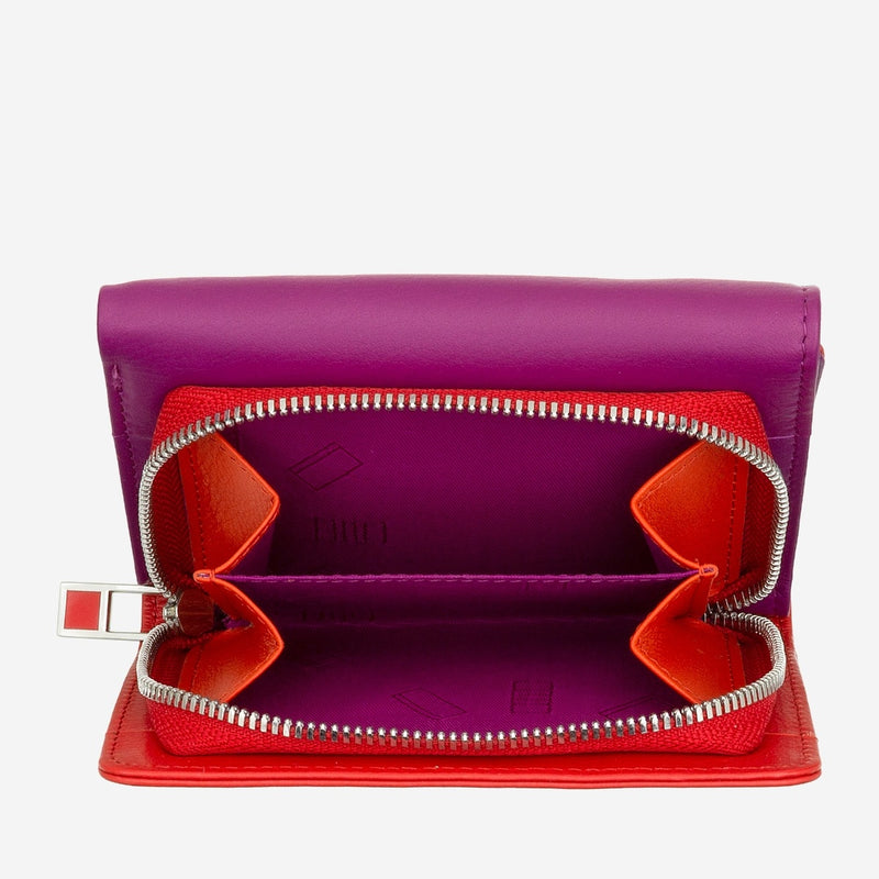 Portafoglio da Donna Dudubags Pemba in Pelle Fucsia