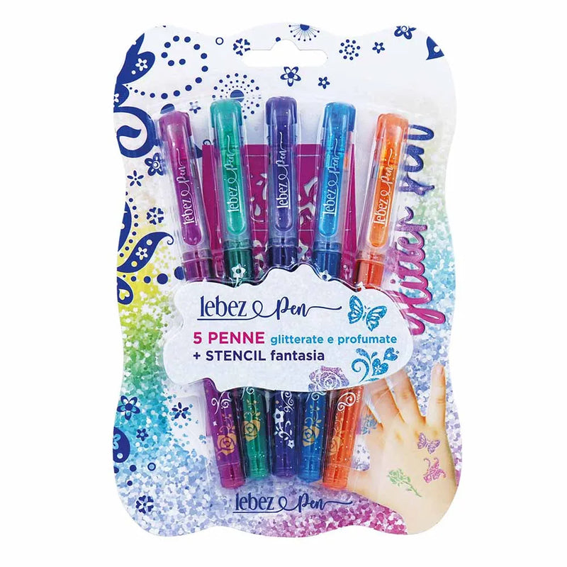 Penne a Gel Tattoo Pen Niji Glitterate - 5 pezzi