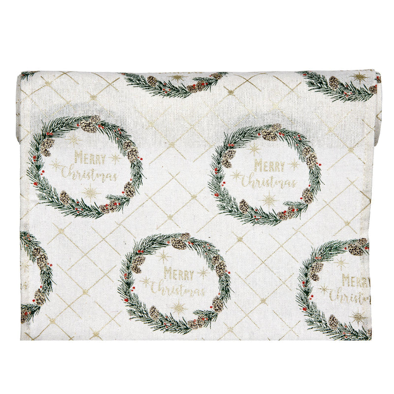 Runner Merry Christmas Natural 30 cm x 2,5 mt